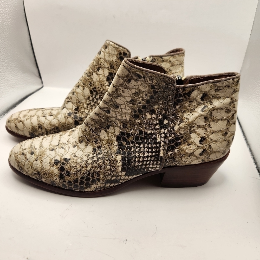 Sam Edelman Python Heeled Booties. Size 7 - image 1
